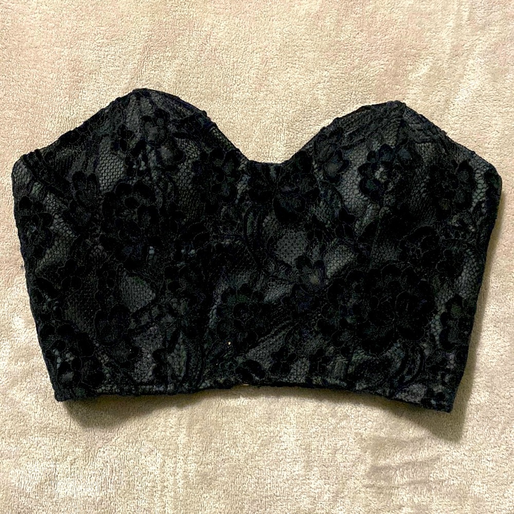 🆕 Naked Wardrobe Black Lace Bustier